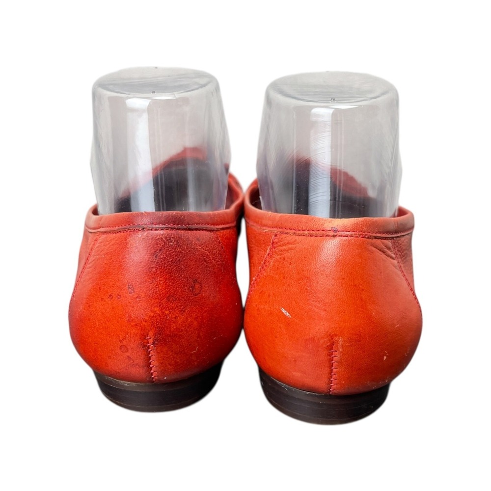 Vintage Pappagallo Penny Loafer Womens 10M Red/Orange  Leather  Casual Preppy - Picture 9 of 16